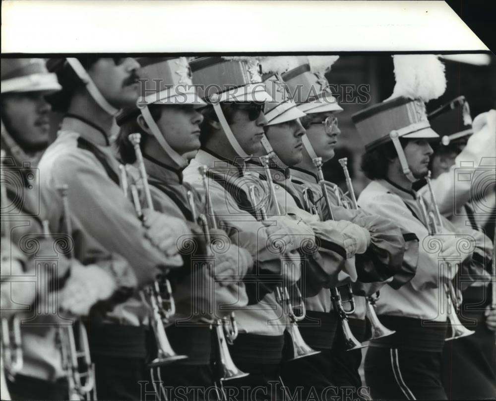 1980 Press Photo Veterans Day Brass Section in Band - abna17221 - Historic Images