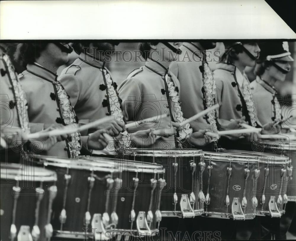 1980 Press Photo Veterans Day Parade, Marching Band - abna17226 - Historic Images
