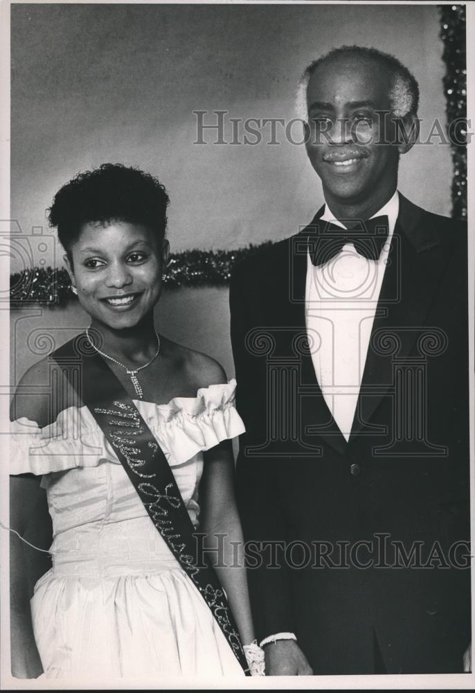 1987 Press Photo Noli Odom, Perry Ward, Lawson State Community College, Alabama - Historic Images