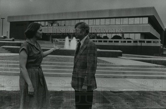 1976 Press Photo Barbara Scott, Neal R. Berte at Birmingham Southern College - Historic Images