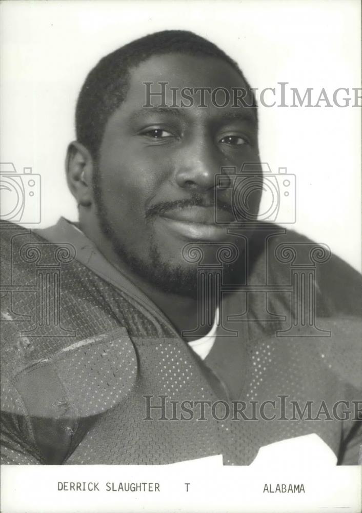 1986 Press Photo University Of Alabama Football Team Tackle Derrick Slaughter - Historic Images