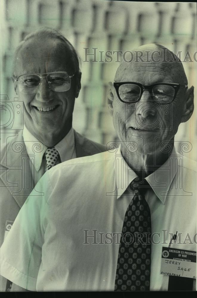 1989 Press Photo Thomas Wilson and Jerry Sage, World War II prisoners of war - Historic Images