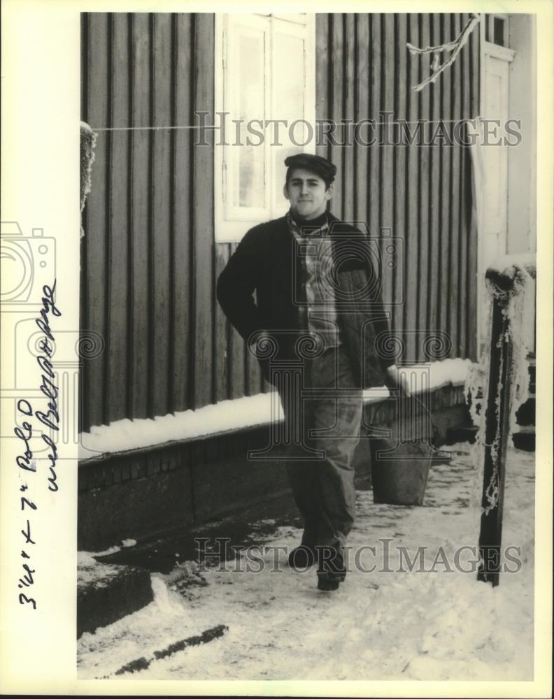 1982 Press Photo A young Polish man living under Martial Law - mjb91551 - Historic Images