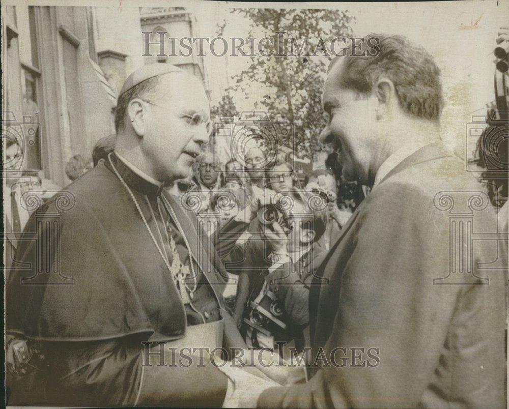 1968 Press Photo Richard Nixon Archbishop Terence Cooke - RRV47781 - Historic Images