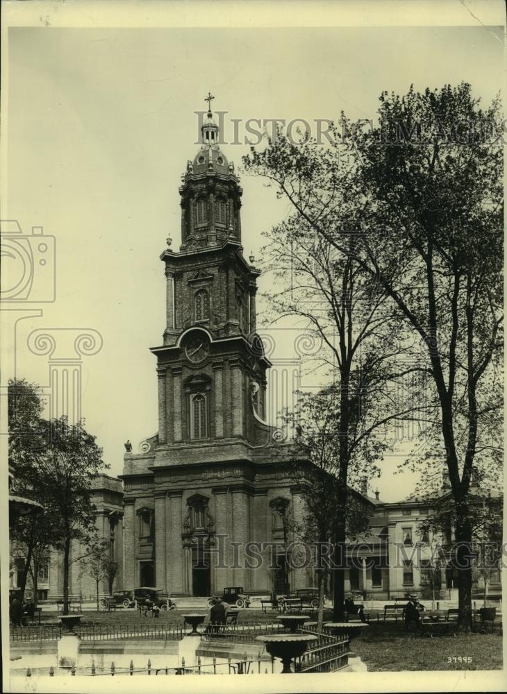 Press Photo St. John&#39;s Cathedral, Mechisedec Window south wall, Milwaukee - Historic Images