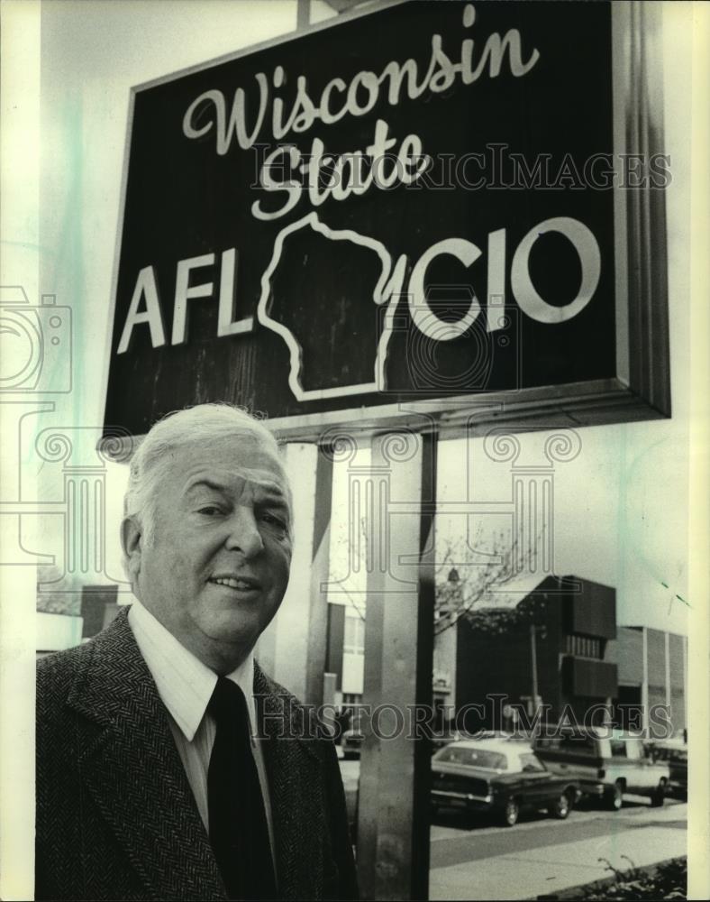1980 Press Photo John W. Schmitt, President of Wisconsin AFL-CIO - mjb93744 - Historic Images