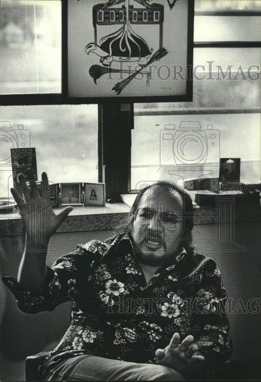 1979 Press Photo Herbert Powless, leader of the American Indian Movement - Historic Images