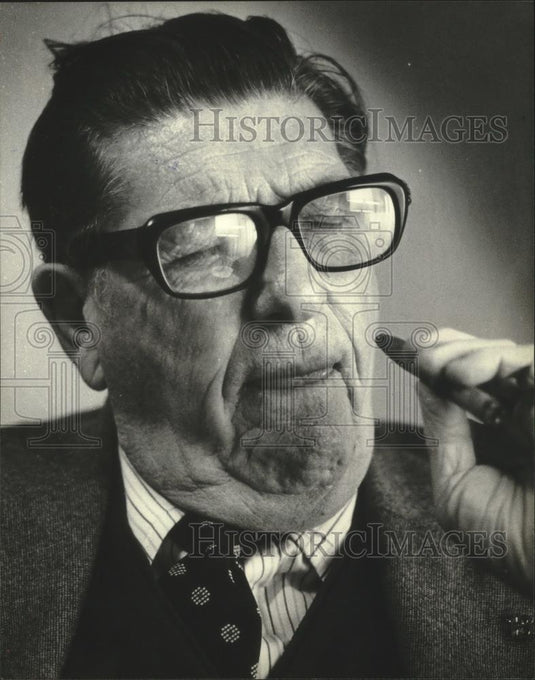 1979 Press Photo Howard Jarvis, author "I'm Mad as Hell" wrote CA proposition 13 - Historic Images