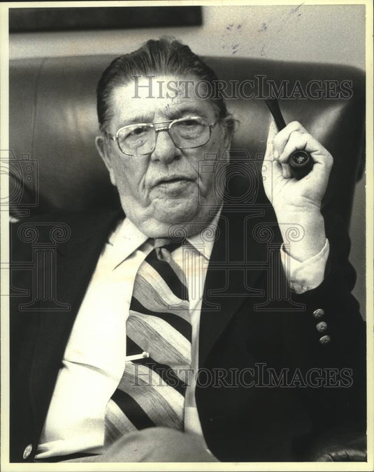 1978 Press Photo Howard Jarvis in a recent interview in Los Angeles, California - Historic Images