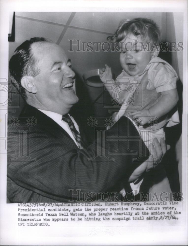 1964 Press Photo Minnesota Senator Hubert Humphrey - RSA74033 - Historic Images