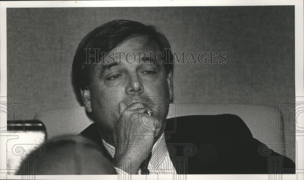 1991 Press Photo Lt. Gov. Jim Folsom Jr during senate debate General Fund Budget - Historic Images