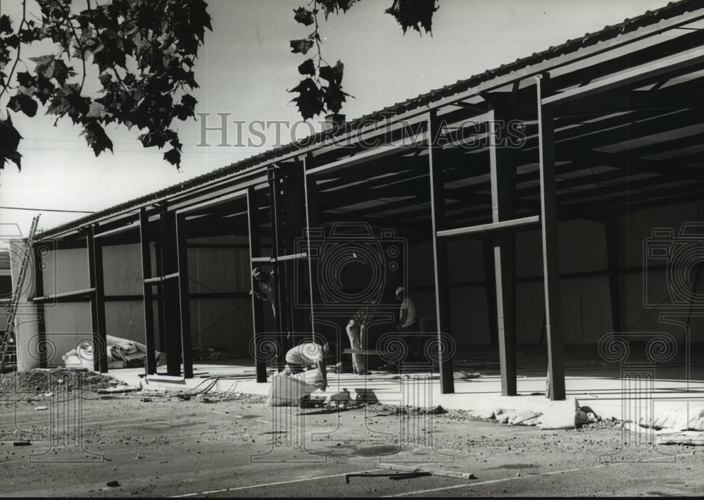 1978 Press Photo Construction on Palmerdale, Alabama Fire Station - abna16338 - Historic Images