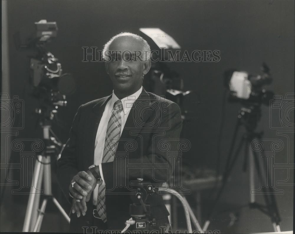 1989 Press Photo Perry Ward, Lawson State President, TV Studio - abna19112 - Historic Images