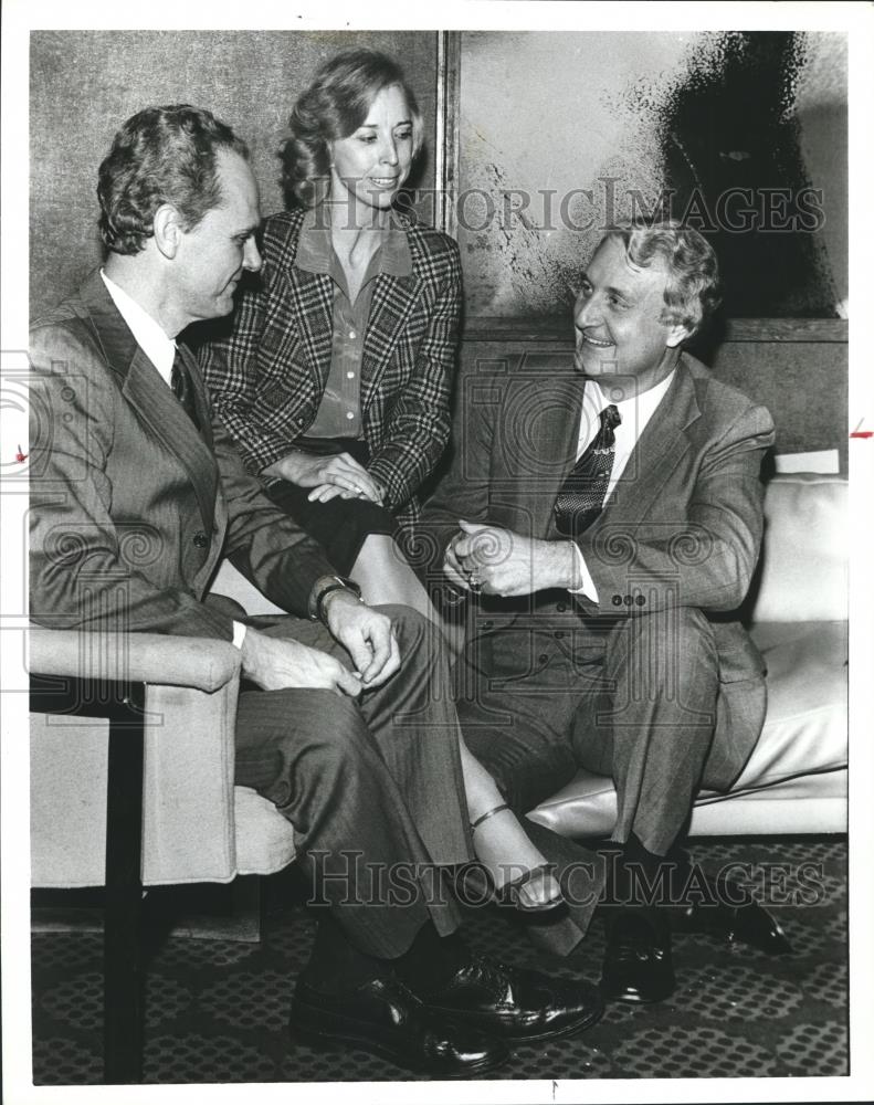 1979 Press Photo Jim Strickland, June Cunniff, Deloss Walker, Walker &amp; Assoc. - Historic Images