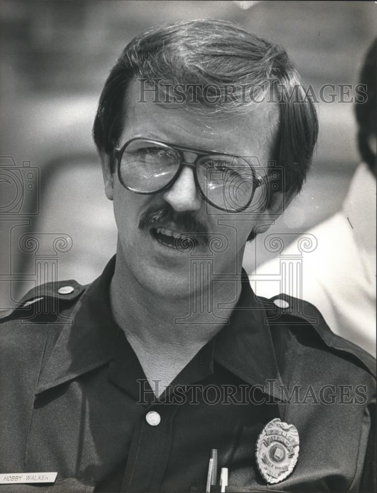 1982 Press Photo Hobby Walker, Double Springs Policeman, Alabama - abna19870 - Historic Images