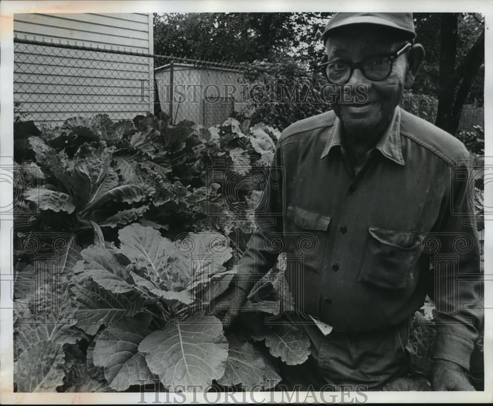 1978 Press Photo Nathaniel McKee Wins Award for Vegetable Garden, Birmingham - Historic Images