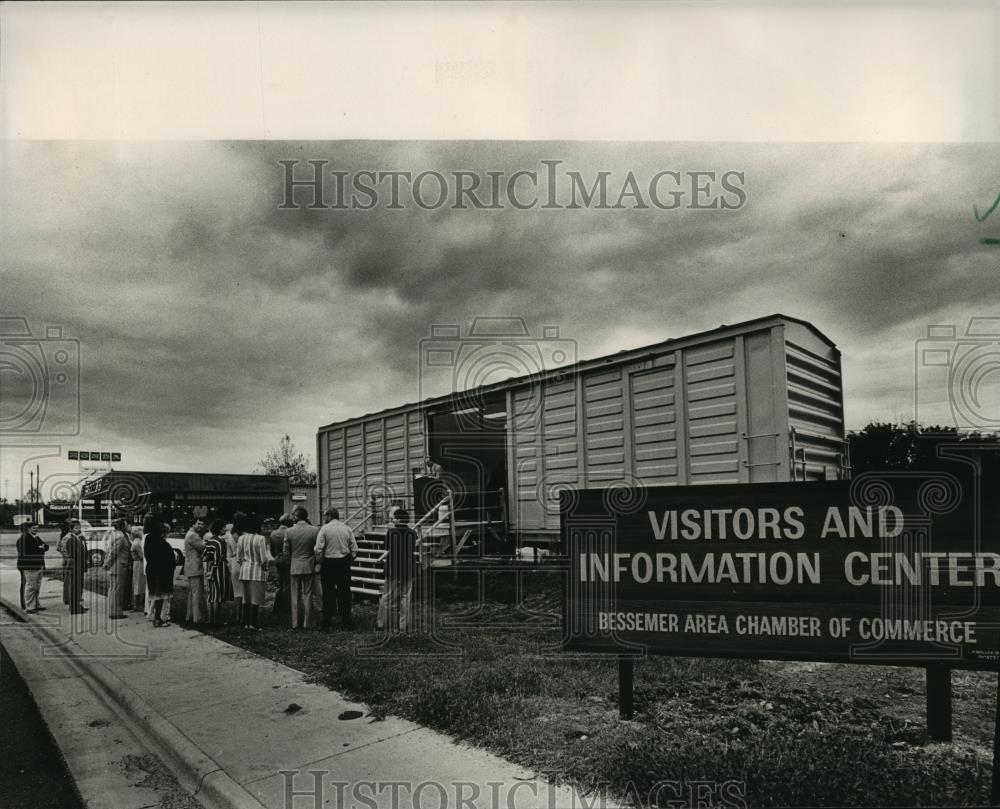 1984 Press Photo Boxcar Visitors and Information Center, Bessemer, Alabama - Historic Images