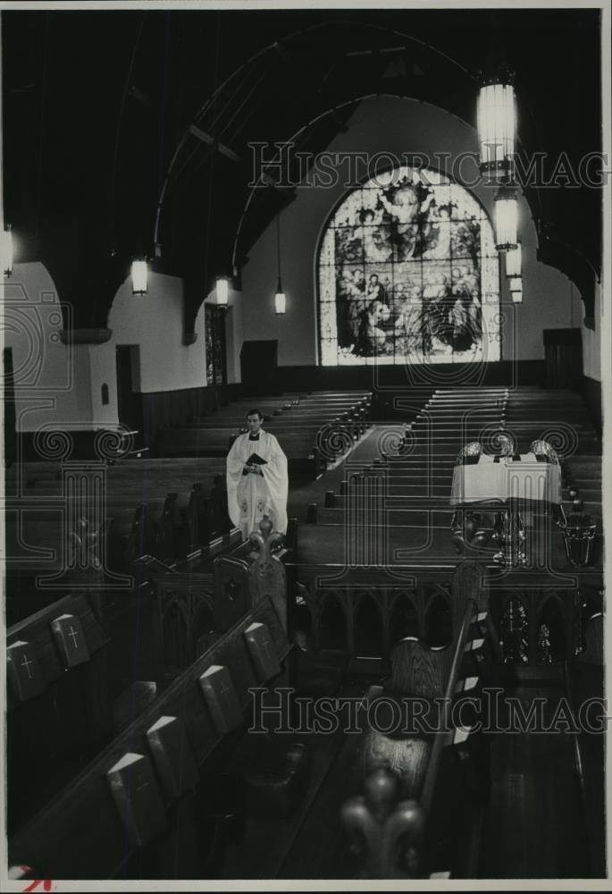 1987 Press Photo St. Mary&#39;s Episcopal Church - Maurice Goldsmith, Birmingham - Historic Images