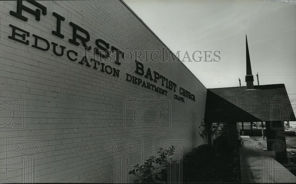 1982 Press Photo First Baptist Church, Bessemer, Alabama - abna21448 - Historic Images