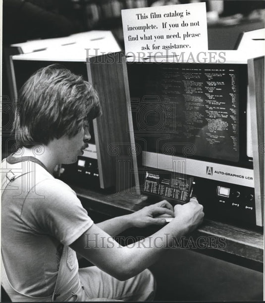 1980 Press Photo Donald White from Pelham High School at Downtown Library - Historic Images