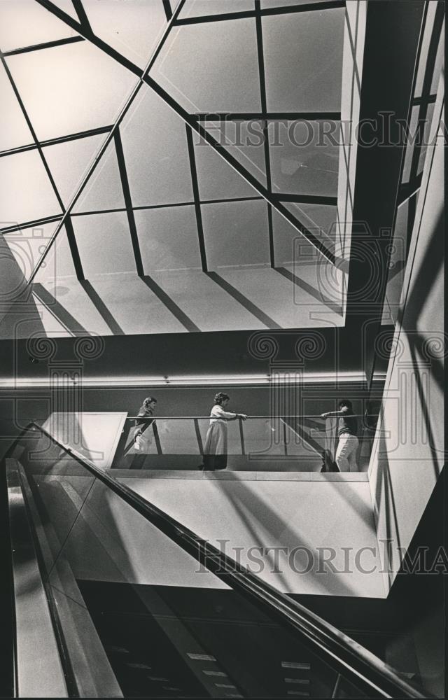 1984 Press Photo Fourth Floor Skylight, Downtown Library, Birmingham, Alabama - Historic Images