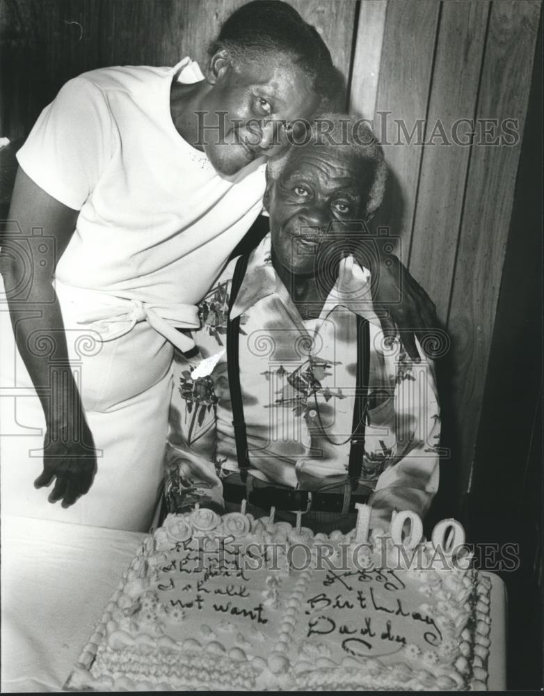 1980 Press Photo Johnny Bryant, 100th Birthday, with Wife - abna22375 - Historic Images