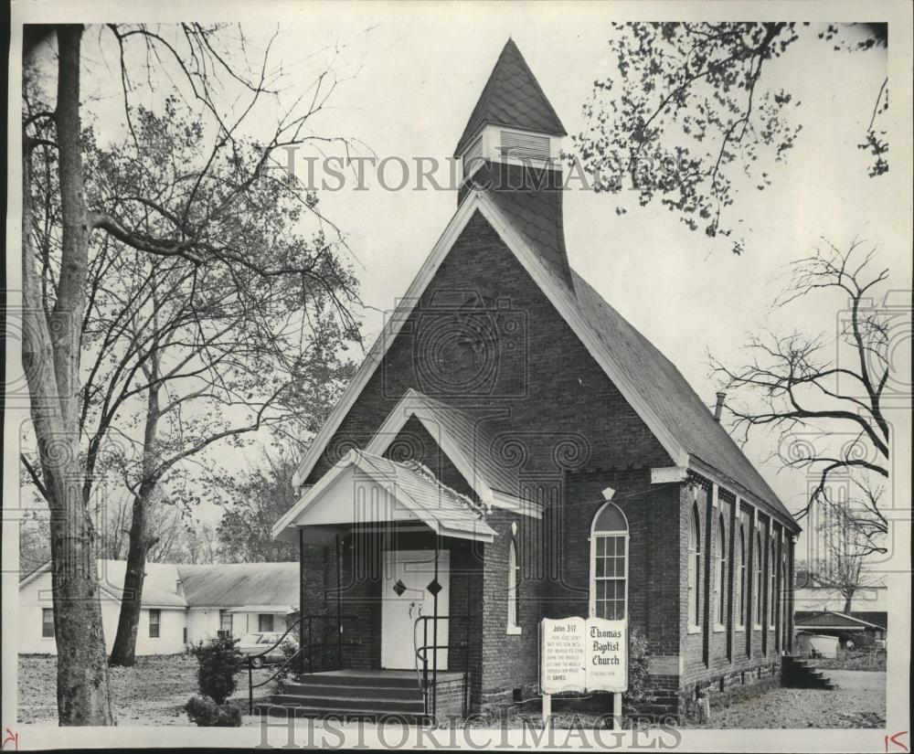 1977 Press Photo Thomas Baptist Church, Birmingham, Alabama - abna22775 - Historic Images