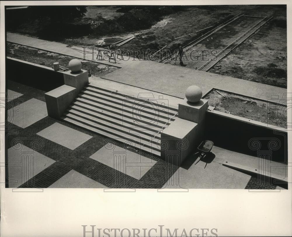 1988 Press Photo Steps to new building at Birmingham-Southern College - Historic Images