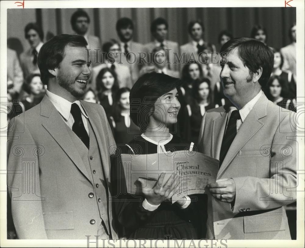 1979 Press Photo Dennis Adams, Beth Minchin, Doctor Gene Black at Music Concert - Historic Images