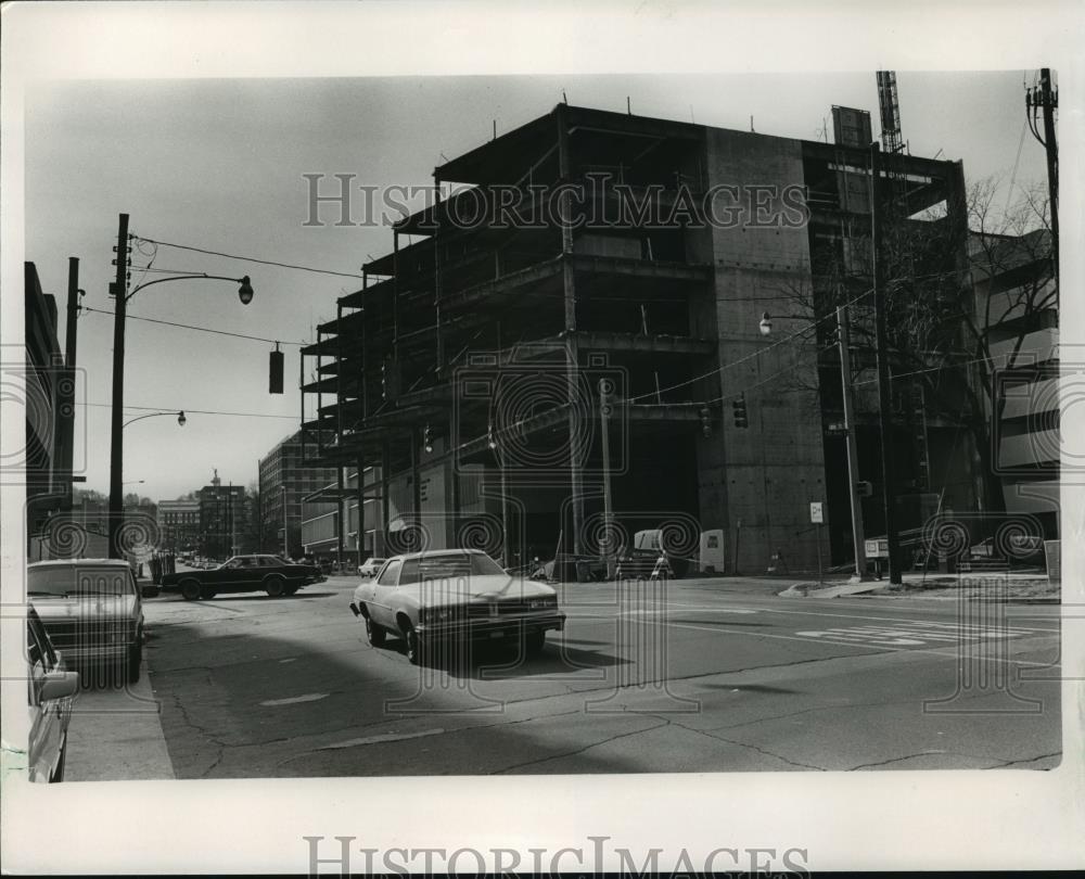 1987 Press Photo Construction 18th street looking south. Birmingham, Alabama - Historic Images