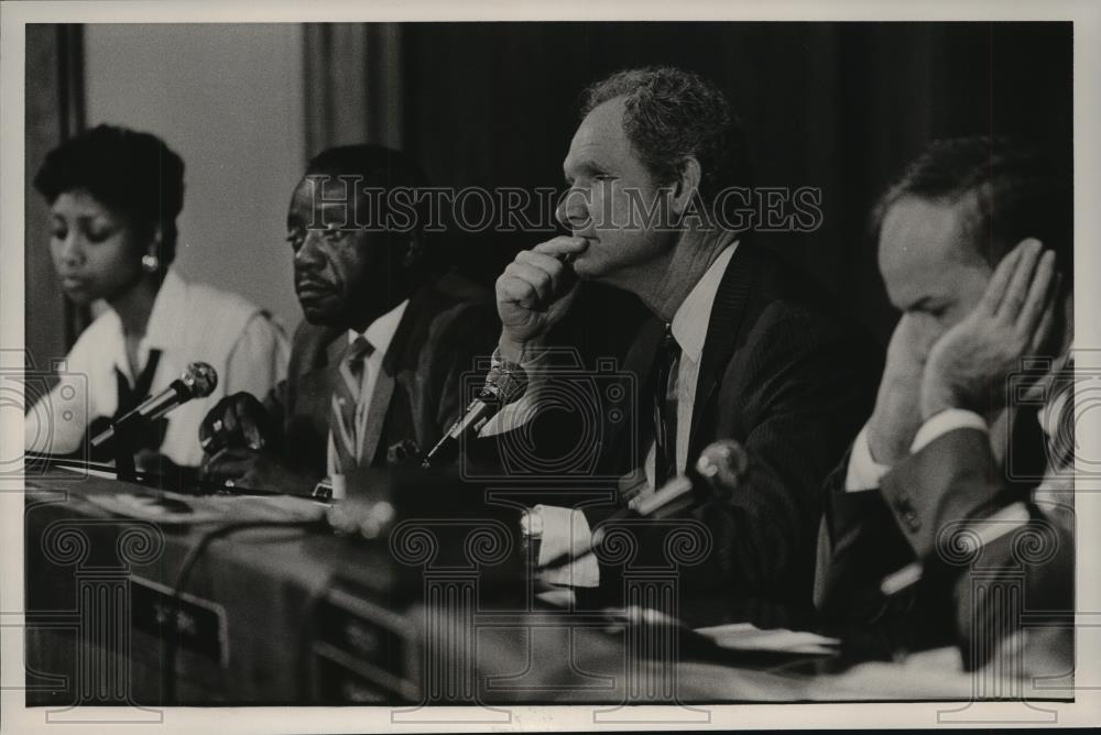 1986 Press Photo Members of Birmingham City Council in session - abna23432 - Historic Images
