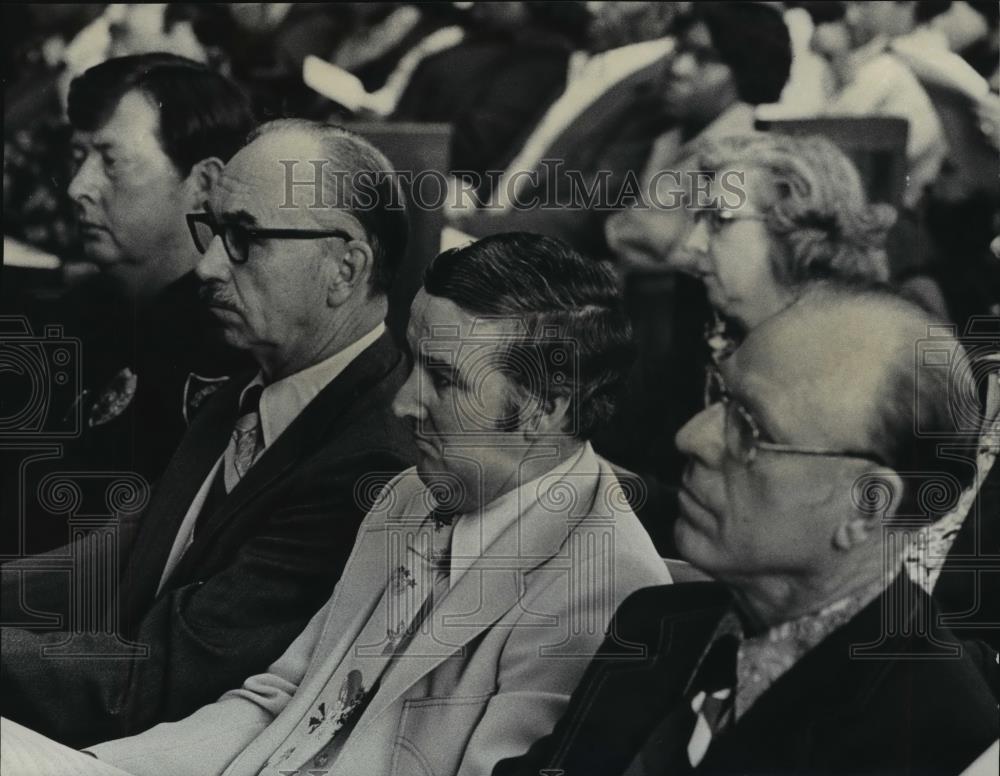 1977 Press Photo Birmingham Labor Bosses in City Council Chamber - abna23574 - Historic Images