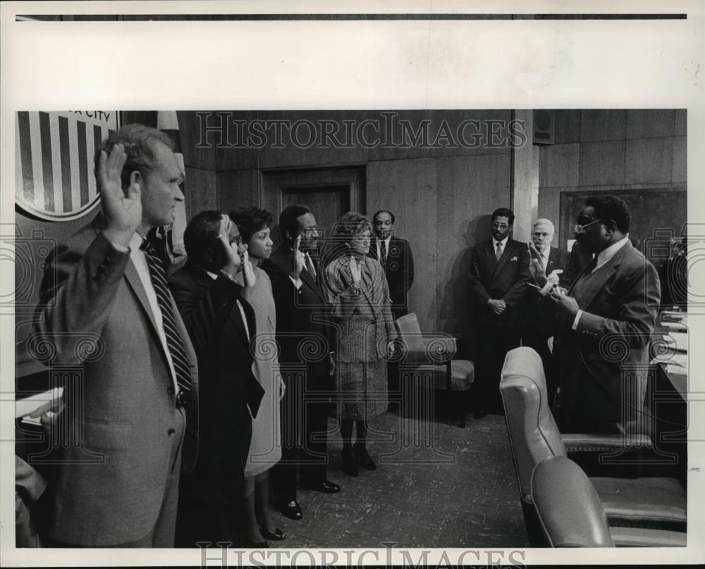 1986 Press Photo Federal judge U. W. Clemon administered Oath of Office - Historic Images