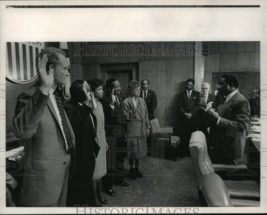 1986 Press Photo Federal judge U. W. Clemon administered Oath of Office - Historic Images