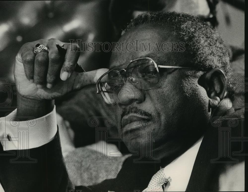 1984 Press Photo Eddie Blankenship City Council at Birmingham Civic Center - Historic Images