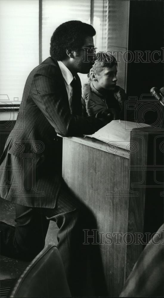 1980 Press Photo Birmingham, Alabama City Council Member William Bell speaks - Historic Images