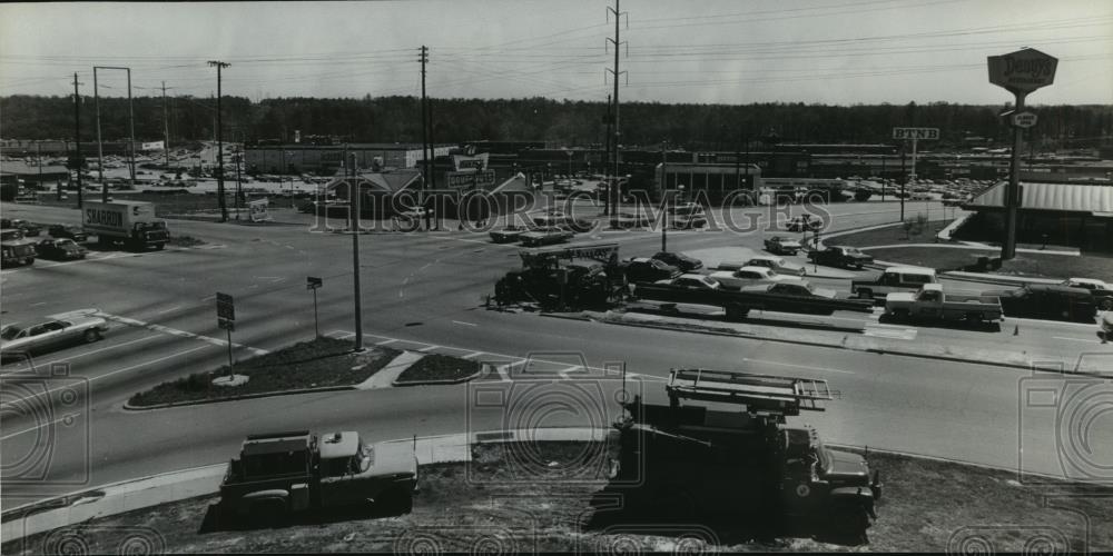 1980 Press Photo Aerial View of Highway Interchange, Birmingham, Alabama - Historic Images