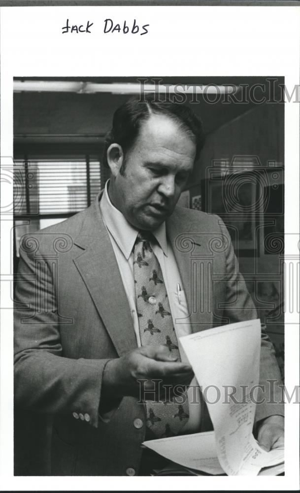 1980 Press Photo Jack Dabbs, Jefferson County Board of Education, Alabama - Historic Images