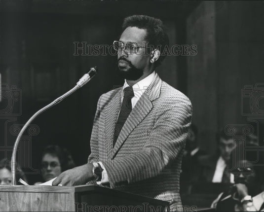 1978 Press Photo Tony Cooper speaks to Birmingham City Council - abna25668 - Historic Images