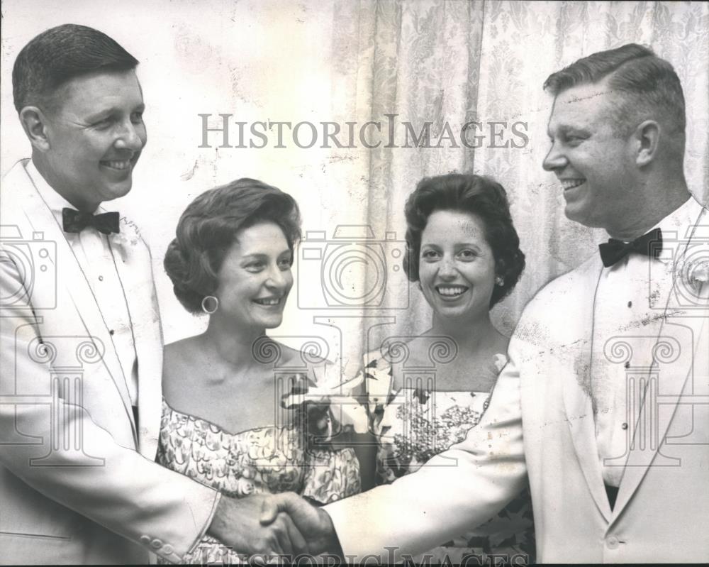 Press Photo Mr. and Mrs. Sam Cole with Mr. and Mrs. Harry Brock - abna25742 - Historic Images