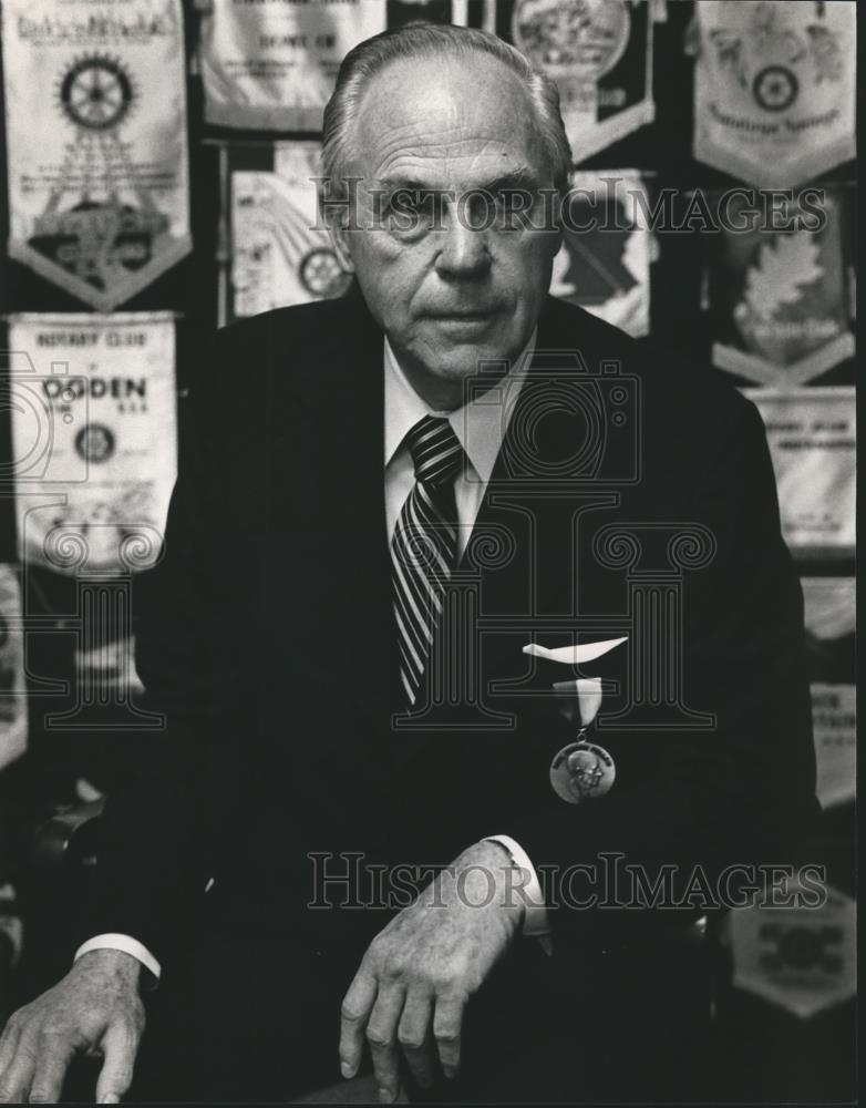 1982 Press Photo Foster &quot;Buck&quot; Etheridge, Rotary Club, Alabama - abna27405 - Historic Images