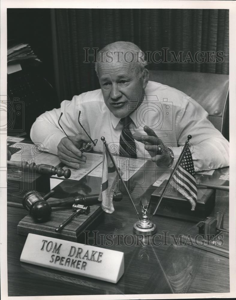1989 Press Photo Speaker of State House Tom Drake - abna27590 - Historic Images