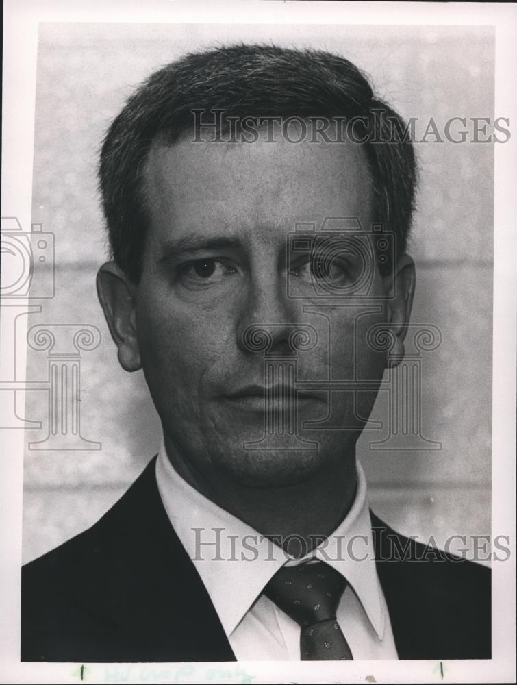 1989 Press Photo John Ellison of the Pelham Police Department - abna27690 - Historic Images