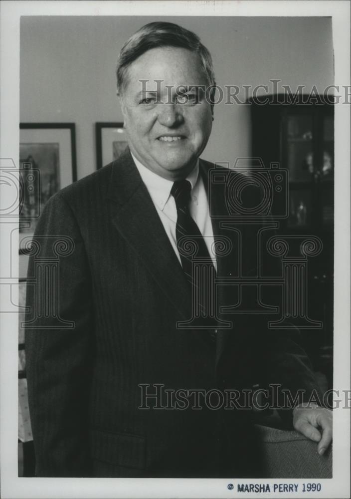 1990 Press Photo Joseph M. Farley, Chairman, Southern Nuclear, Alabama - Historic Images