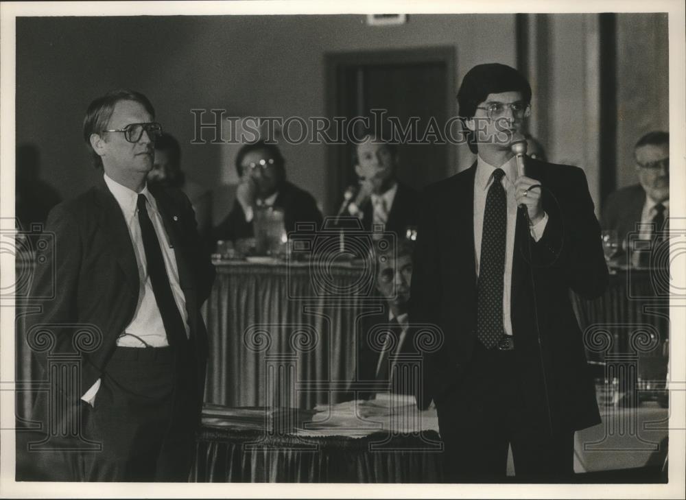1986 Press Photo Attorney Jack Drake & Tom Fletcher, Alabama Elections - Historic Images
