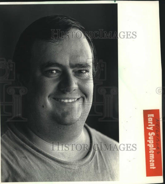1991 Press Photo Dale Schrank, Coach, Southwest Aquatic Team - mjc00515 - Historic Images