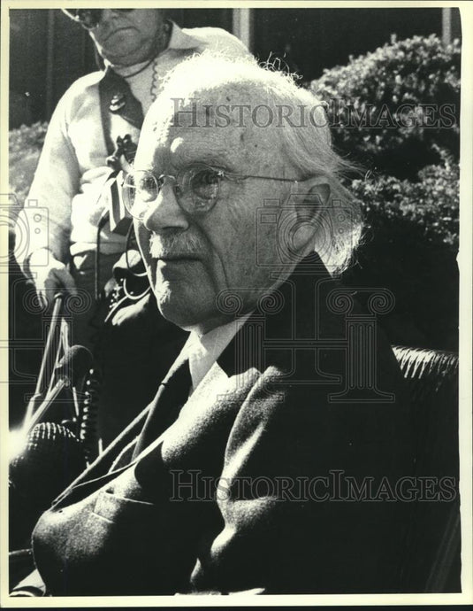 1980 Press Photo Newburyport, MA, George Snell, co-winner of Nobel Prize - Historic Images