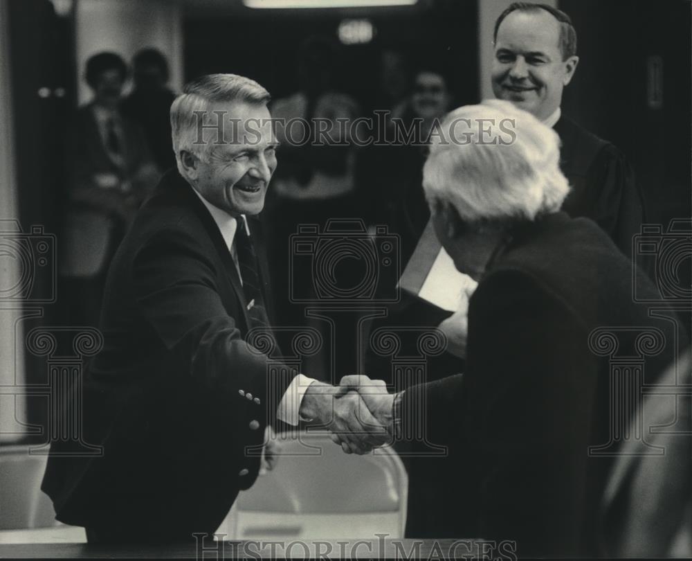 1983 Press Photo Carl Schoeni, New Police Chief of Mequon, Wisconsin - mjc01129 - Historic Images