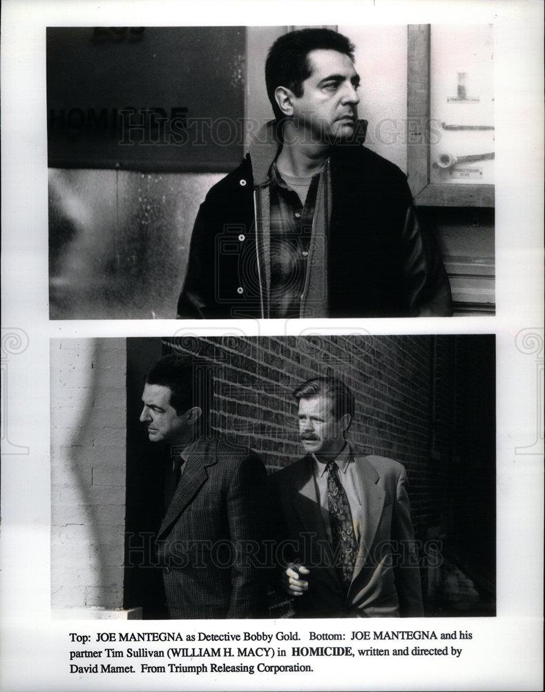 1991 Press Photo joe mantegna homicide david marnet - DFPD15481 - Historic Images