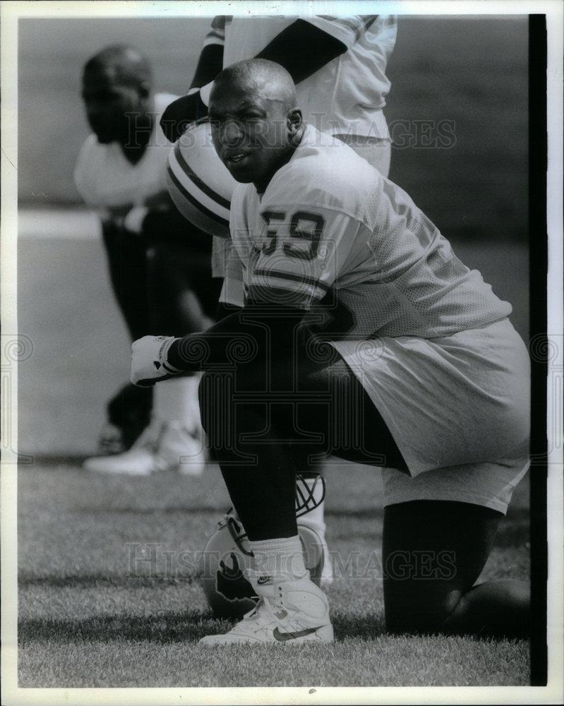 1993 Press Photo Tracy Scroggins Lions quarterback - DFPD14257 - Historic Images